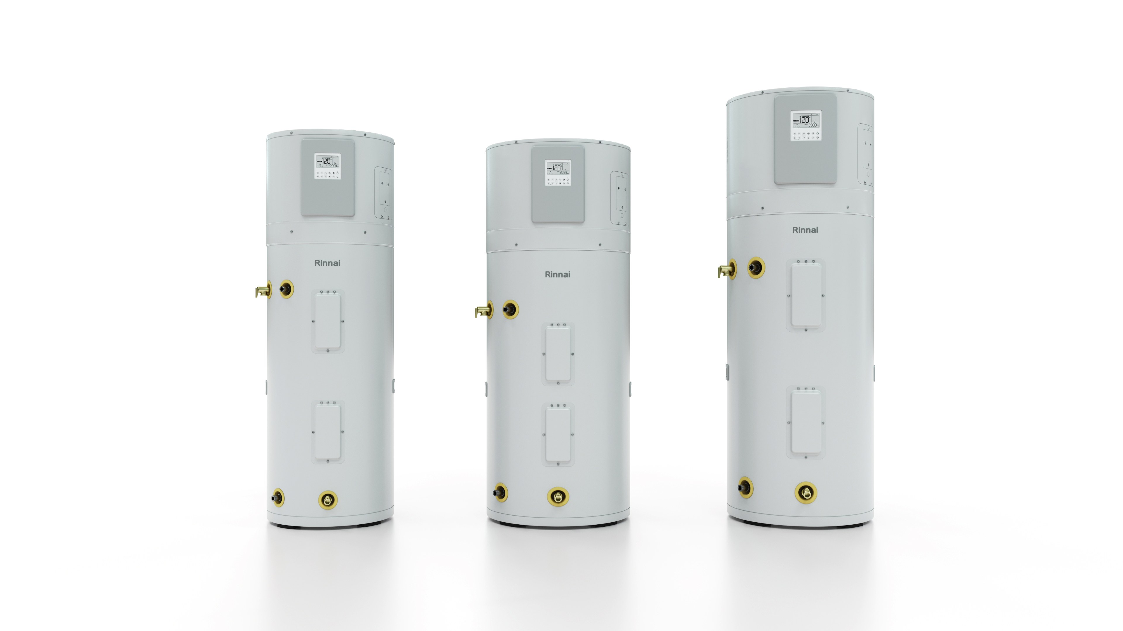 Rinnai REHP Electric Tank Water Heaters in sizes 50, 65 and 80 gallons.
